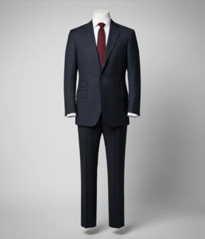 Heritage Wool Navy Pinstripe Suit