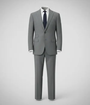 Heritage Wool Pinstripe Light Grey Suit