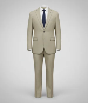 Heritage Wool Solid Beige Suit