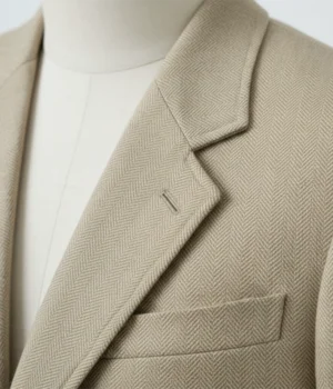 Heritage Wool Solid Beige Suit Collar