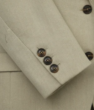 Heritage Wool Solid Beige Suit Cuffs