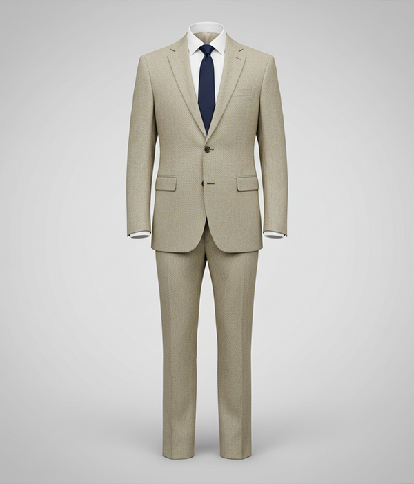 Heritage Wool Solid Beige Suit