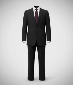 Heritage Wool Solid Black Suit