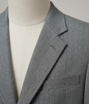 Heritage Wool Solid Grey Suit Collar