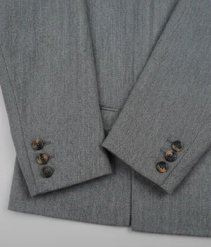 Heritage Wool Solid Grey Suit Cuffs
