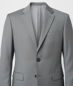 Heritage Wool Solid Light Grey Suit Collar
