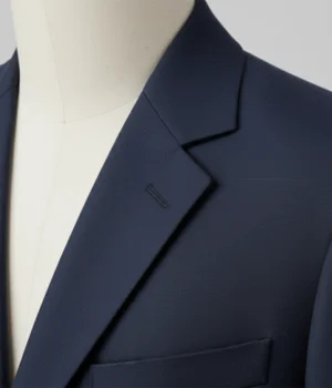 Heritage Wool Solid Navy Suit Collar