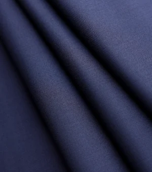 Loro Piana Lightest Super 150's Wool & Silk Fabric - Navy Blue Three