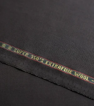 Loro Piana Super 150's Wool Fabric - Black Four