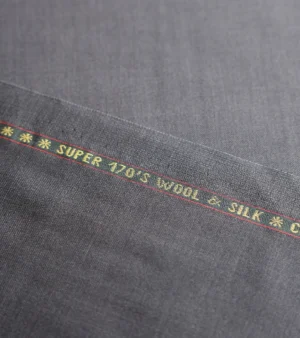 Loro Piana Super 170's Wool & Silk Fabric - Charcoal Four