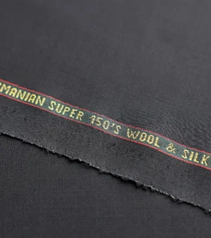 Loro Piana Tasmanian Extrafine Super 150's Wool Fabric - Black Five