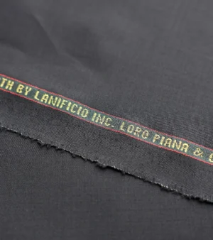 Loro Piana Tasmanian Extrafine Super 150's Wool Fabric - Black Four