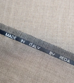 Reda Sharkskin Super 110's Wool Fabric - G Brown Five
