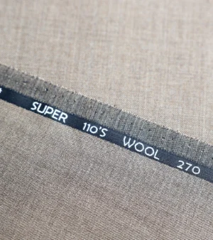Reda Sharkskin Super 110's Wool Fabric - G Brown Four