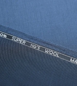 Reda Super 110's Wool Fabric - D Blue Four