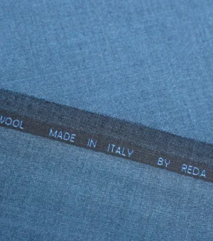 Reda Super 130's Wool Fabric - L Blue Five