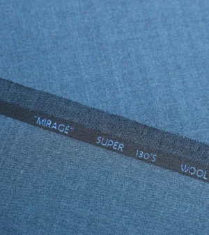 Reda Super 130's Wool Fabric - L Blue Four