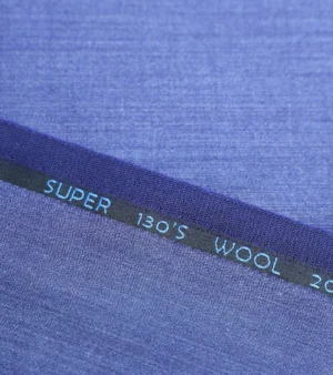 Reda Super 130's Wool Fabric - P Blue Four