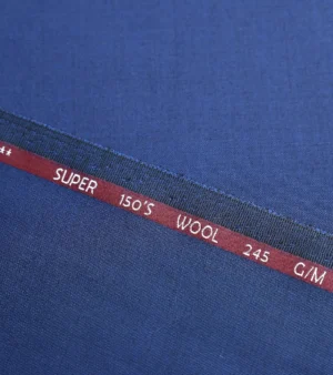 Reda Super 150's Wool Fabric - Blue Four