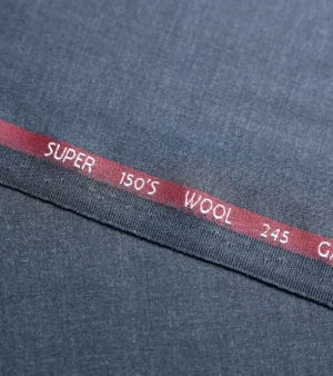 Reda Super 150's Wool Fabric - Charcoal 2 Four