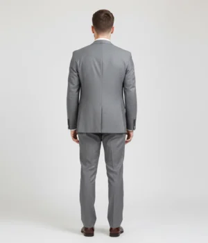 Shop The Heritage Wool Solid Light Grey Suit