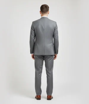 Shop the Heritage Wool Pinstripe Light Grey Suit