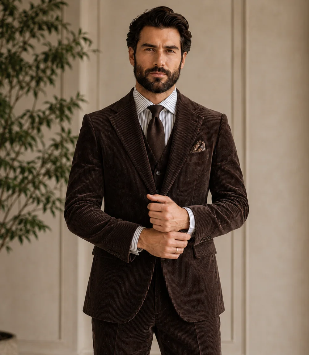 1940s Double Breasted Corduroy Suit