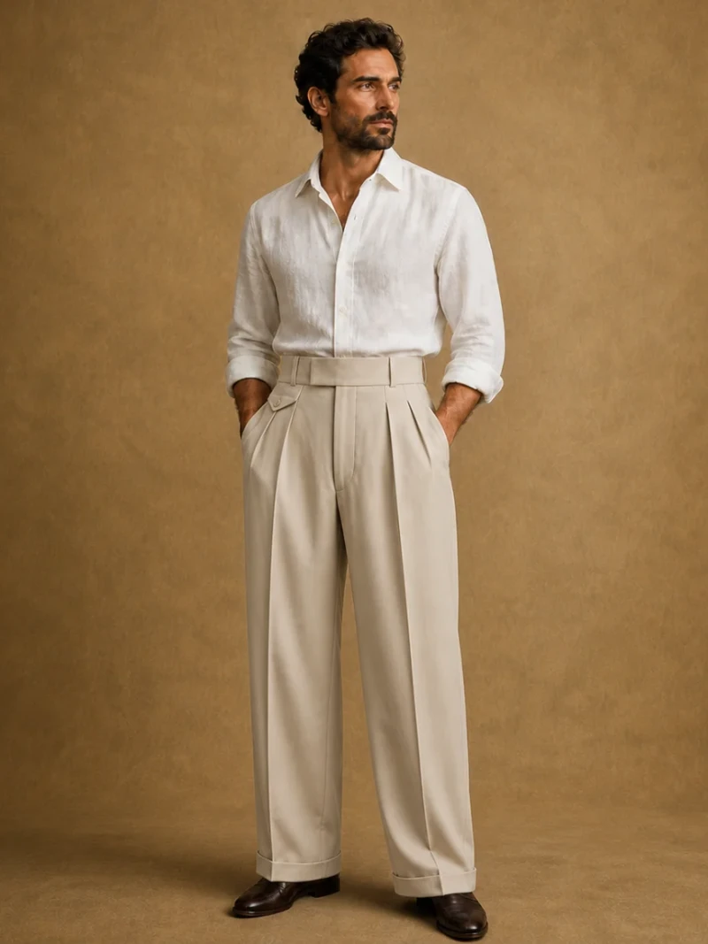 1940s Vintage High Waist Pant