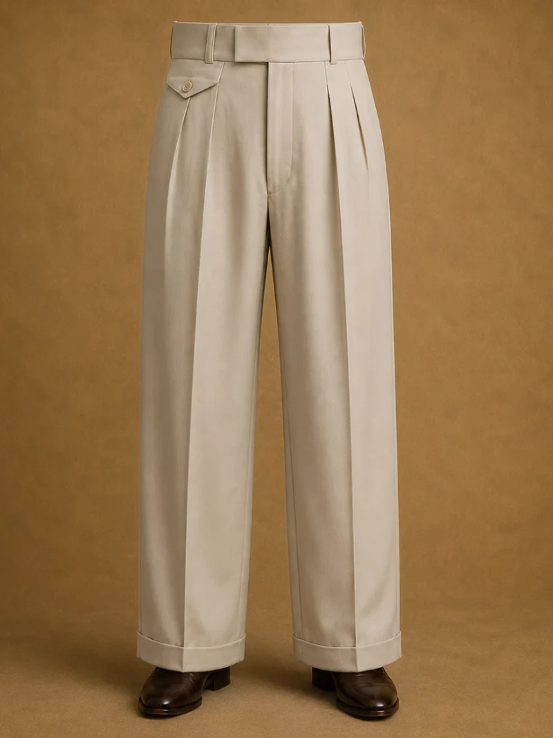1940s Vintage High Waist Pant Front