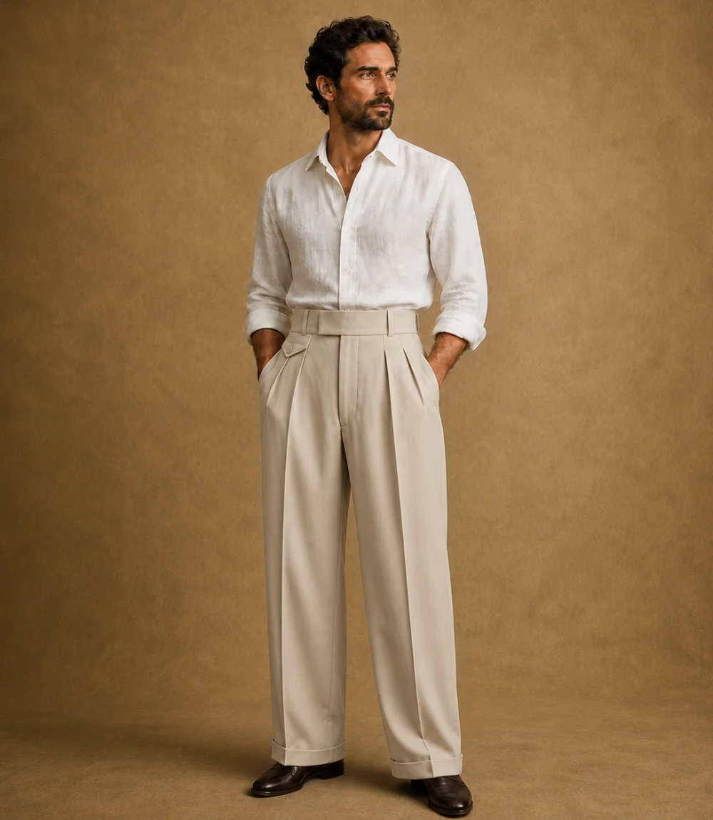 1940s Vintage High Waist Pant
