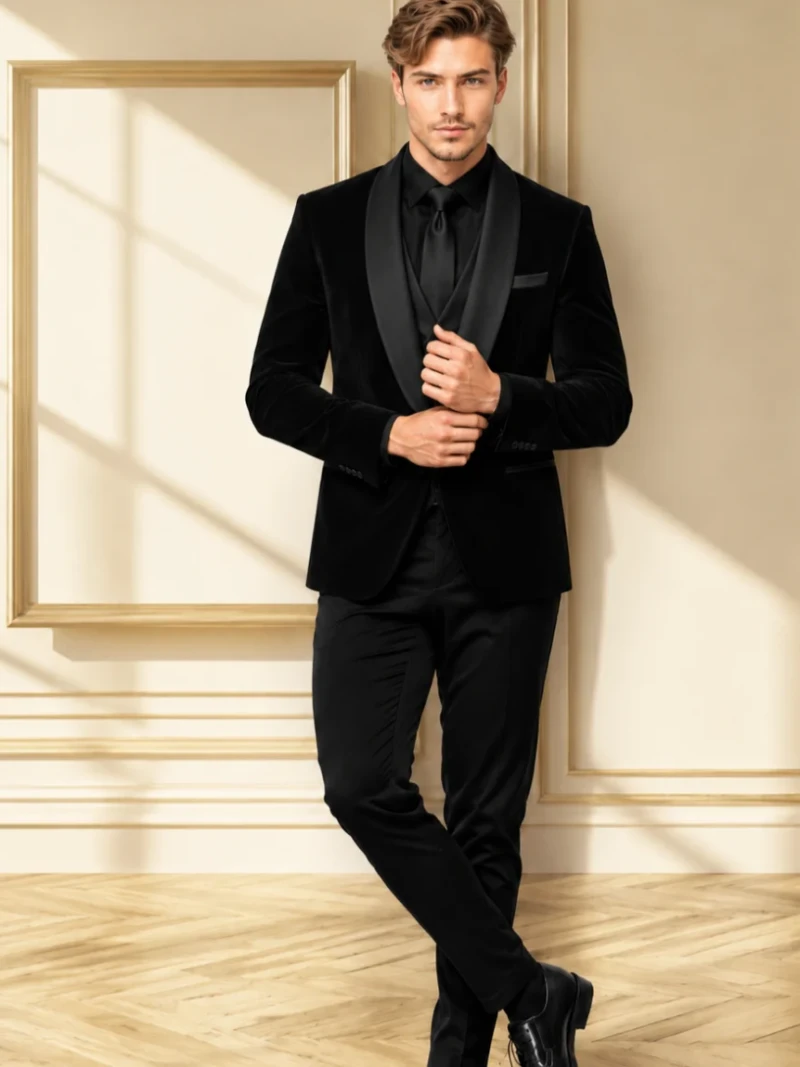 Shop Classic Black Shawl Lapel Dinner Suit
